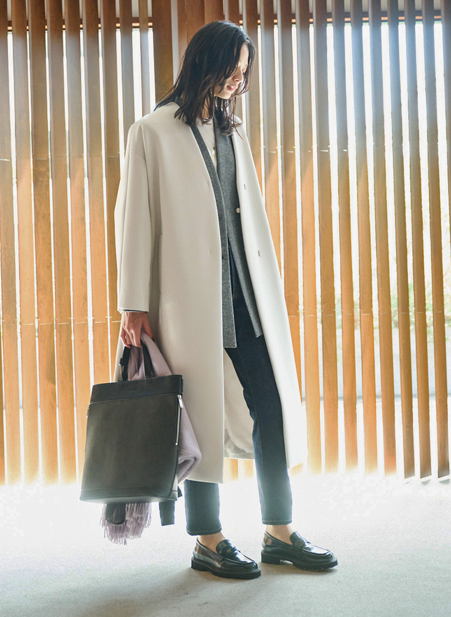 EC限定】ノーカラーロングコート｜LOUNIE（ルーニィ）公式サイト／公式