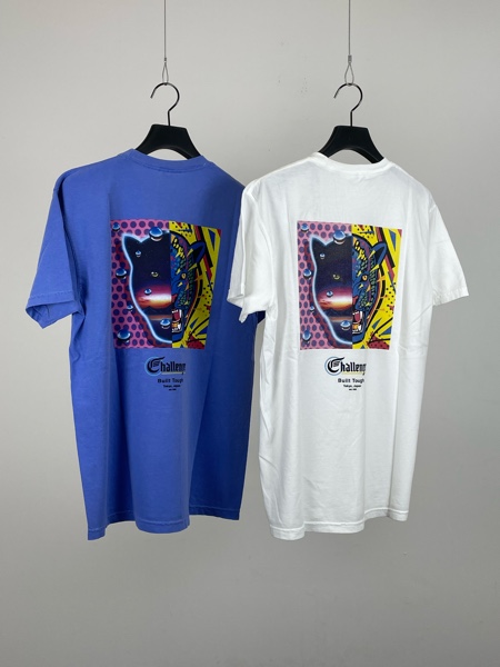 CHALLENGER / xLOVE EAR ART TIGER TEE -Flo Blue-