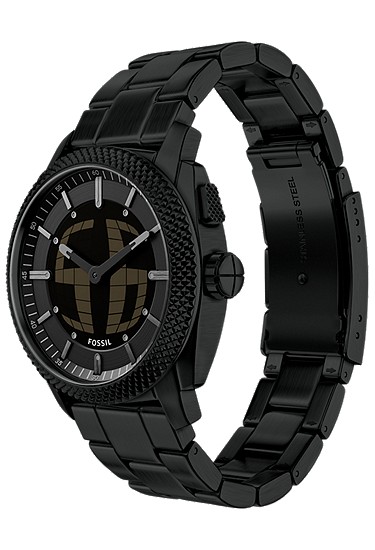 Machine Big Tic 41MM Black Stainless Steel Watch - FS6156 - Fossil