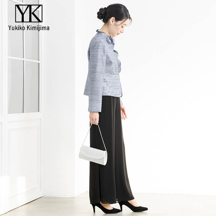 胸当て付きフォーマルジャケット 9号・ネイビー｜東京ソワール