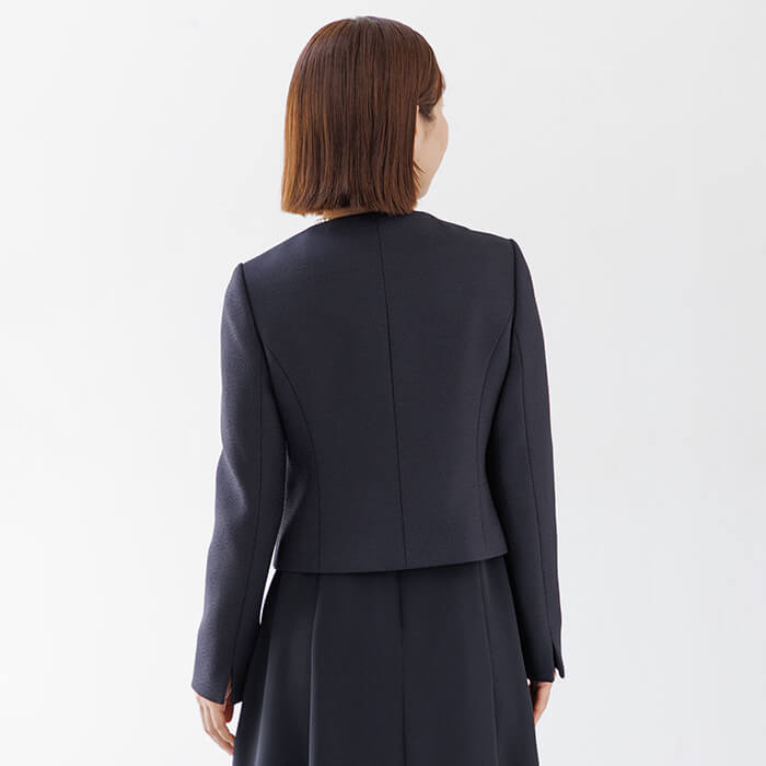 cahoさんコラボ｜小柄さん向け上品なネイビースーツ 9号・ネイビー