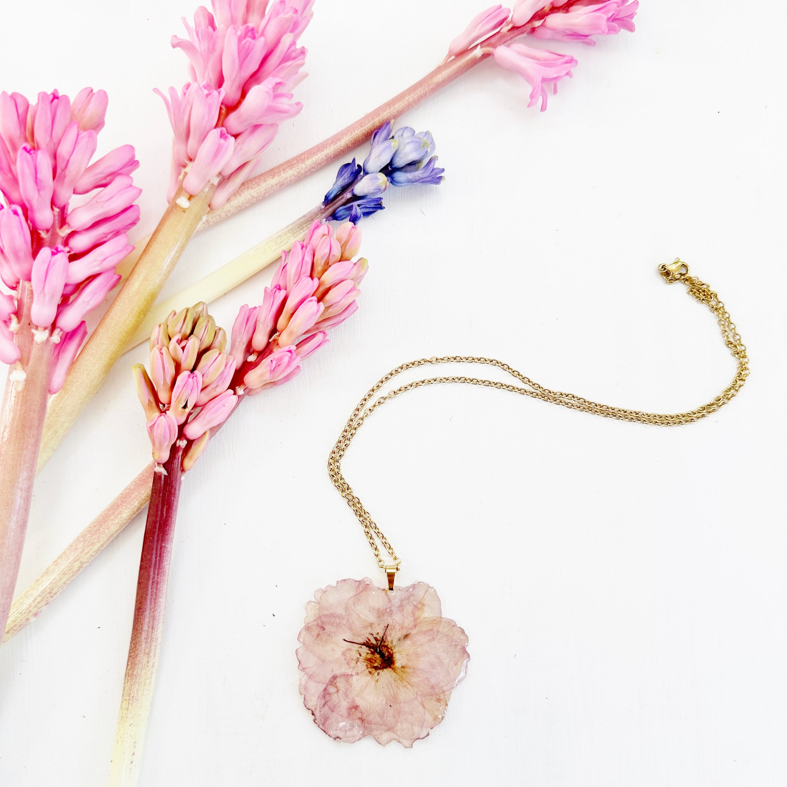Real cherry blossom necklace – FloreOrganicBotanics