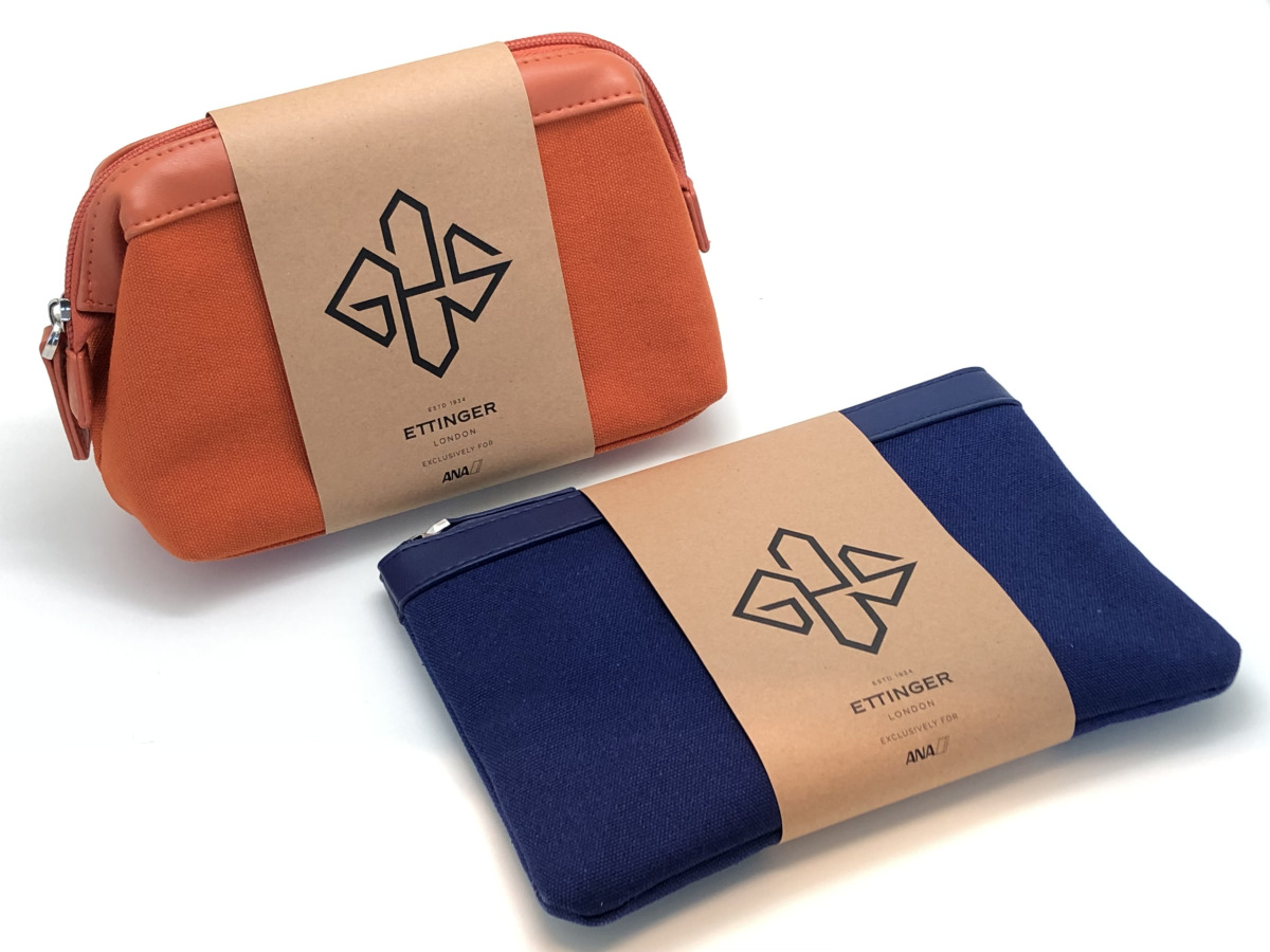 ANA ファースト＆ビジネスのアメニティポーチ、グローブ・トロッター
