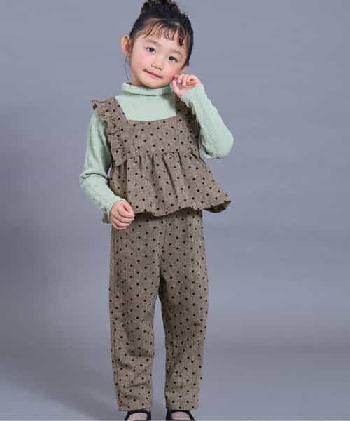 ドット柄サロペット風セットアップ 10分丈（S419025）|SERAPH（セラフ