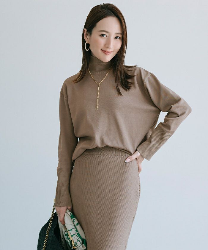 ハイネックドロップショルダーオーバーサイズニット | ur's（ユアーズ）