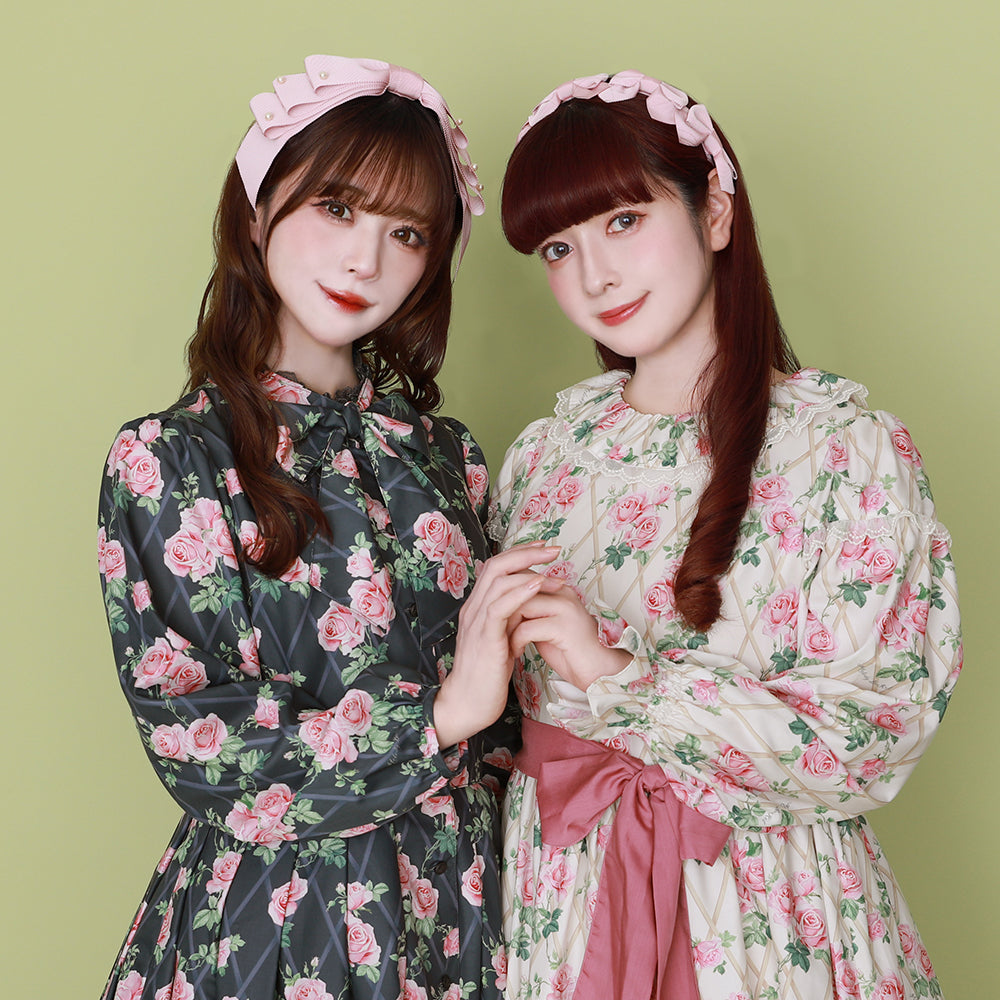 Rose gardenボウタイワンピース-Melody BasKet(メロディーバスケット