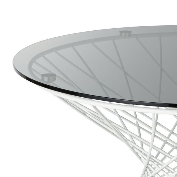 マーリア コーヒーテーブル ブラック×ホワイト（φ800） | Francfranc