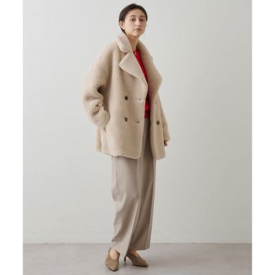 Whim Gazette(ウィム ガゼット)の【THE PAUSE】ボアダブルコート通販