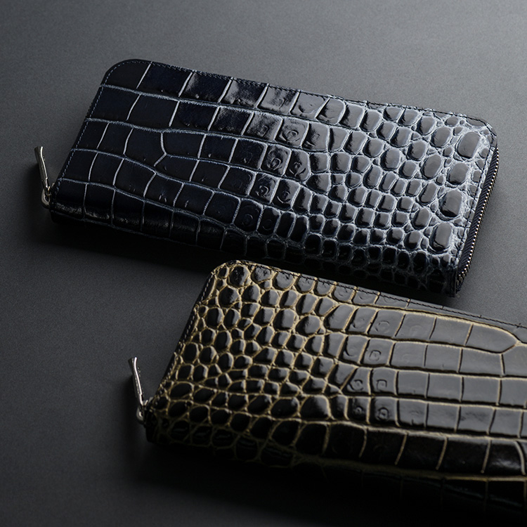 CENTENA】メタルシャドウ クロコ型押し長財布 | 藤巻百貨店