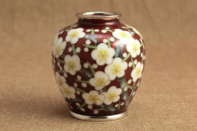 尾張七宝窯元 加藤七宝製作所】3寸玉形 赤透 梅詰花瓶 | JTBの