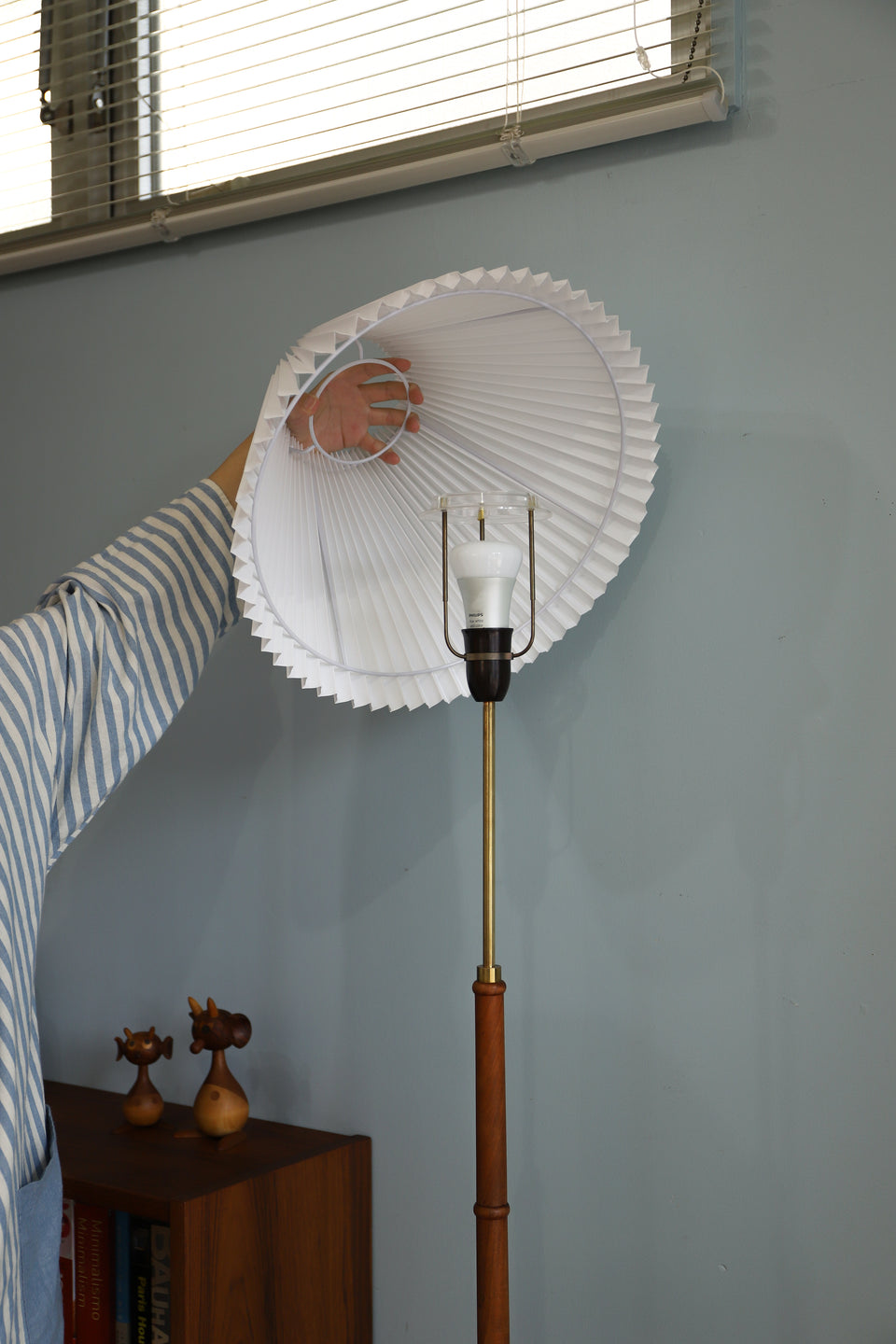 デンマークヴィンテージ フロアスタンドライト 間接照明 チーク材 北欧