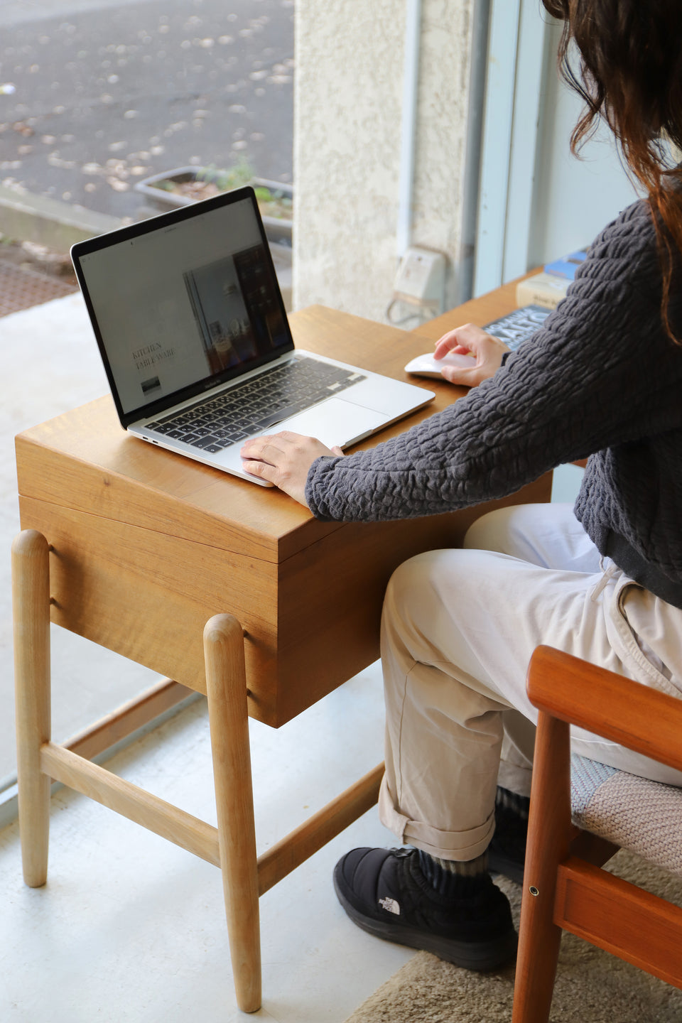 デンマークヴィンテージ ソーイングボックス テーブル 収納 北欧家具