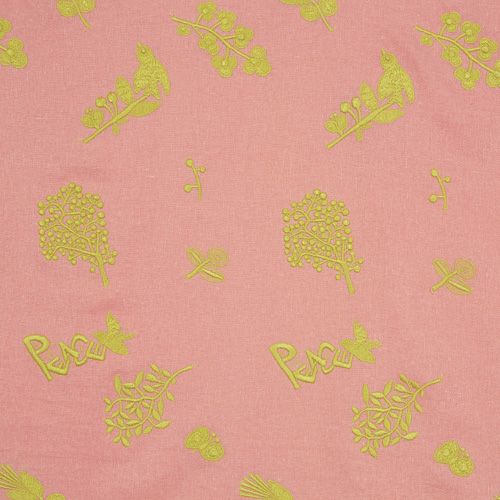 100 ミナ ペルホネン リネンエンブロH【箱入】forest parade サーモン