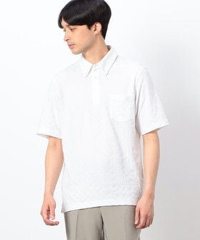 吸水速乾】市松ジャカードコンビポロシャツ（47-69CG12-204