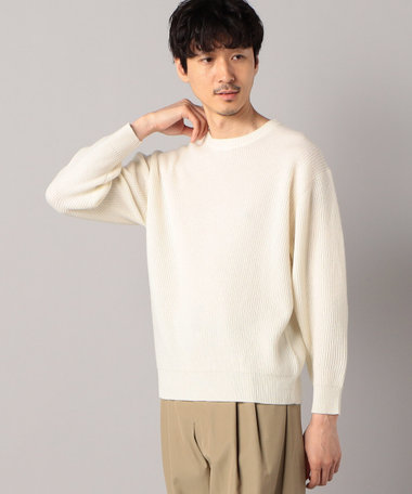 カシミヤワッフル クルーセーター（59-34KI01-204）｜アルチザンメン