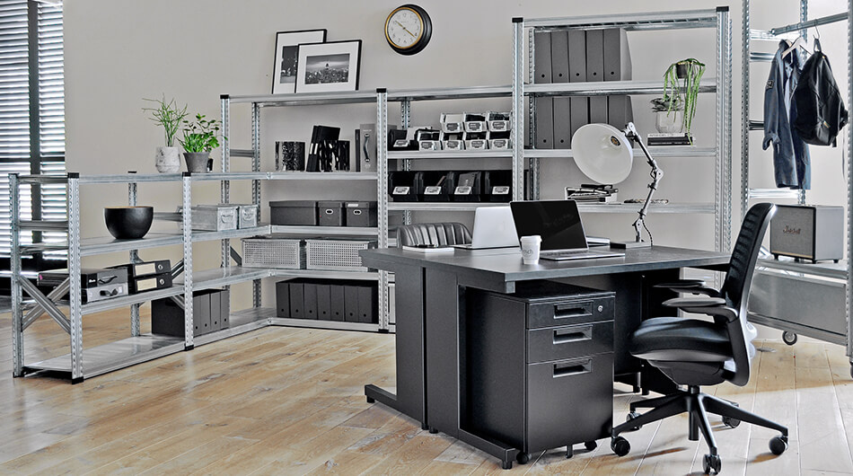 METALSISTEM メタルシステムラック 5段タイプ 幅98cm スチール製