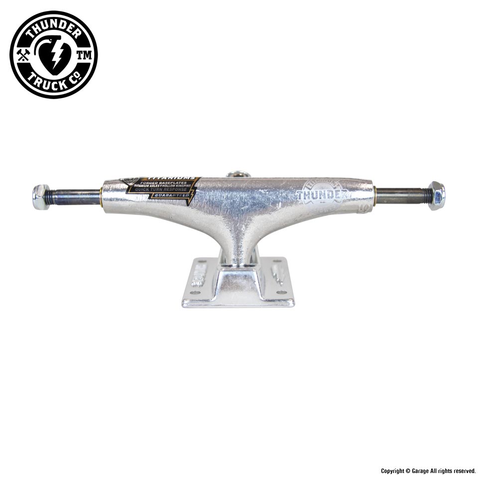 THUNDER TRUCKS POLISHED TITANIUM LIGHTS 145 SET スケートボード