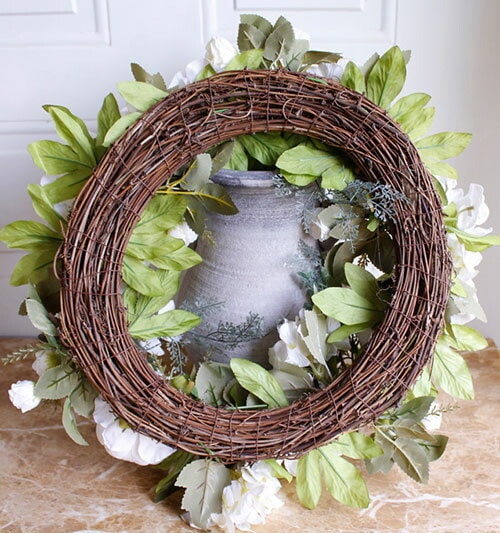 Qoo10] ドライフラワー リース 40cm 玄関