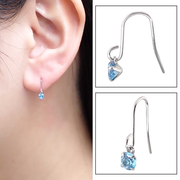 Qoo10] piena フックピアス レディース プラチナ900