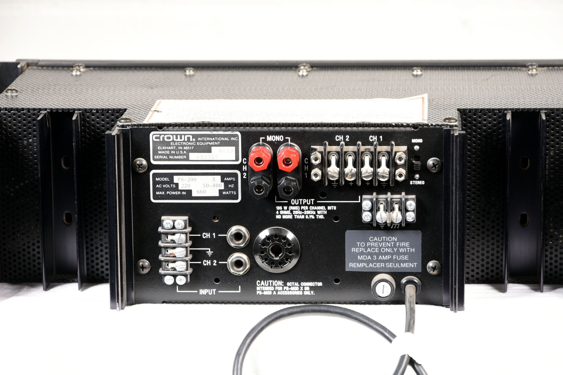 Crown PS-200 Power Amplifier – Gearwise – AV & Stage Equipment