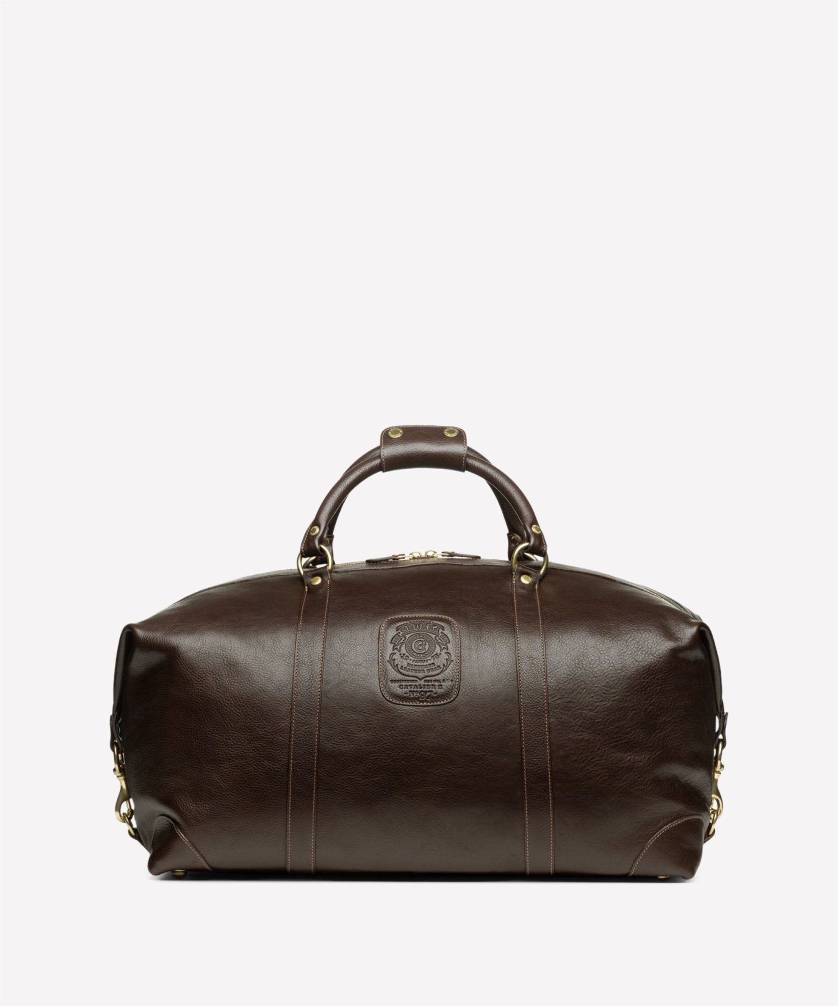 Cavalier III No. 98 | Vintage Walnut Leather Duffle Bag | Ghurka Icon