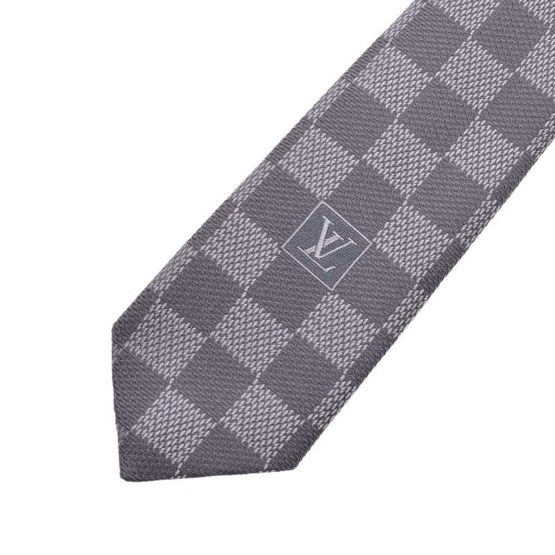 ルイヴィトンクラヴィットダミエ グレー系 メンズ ネクタイ LOUIS
