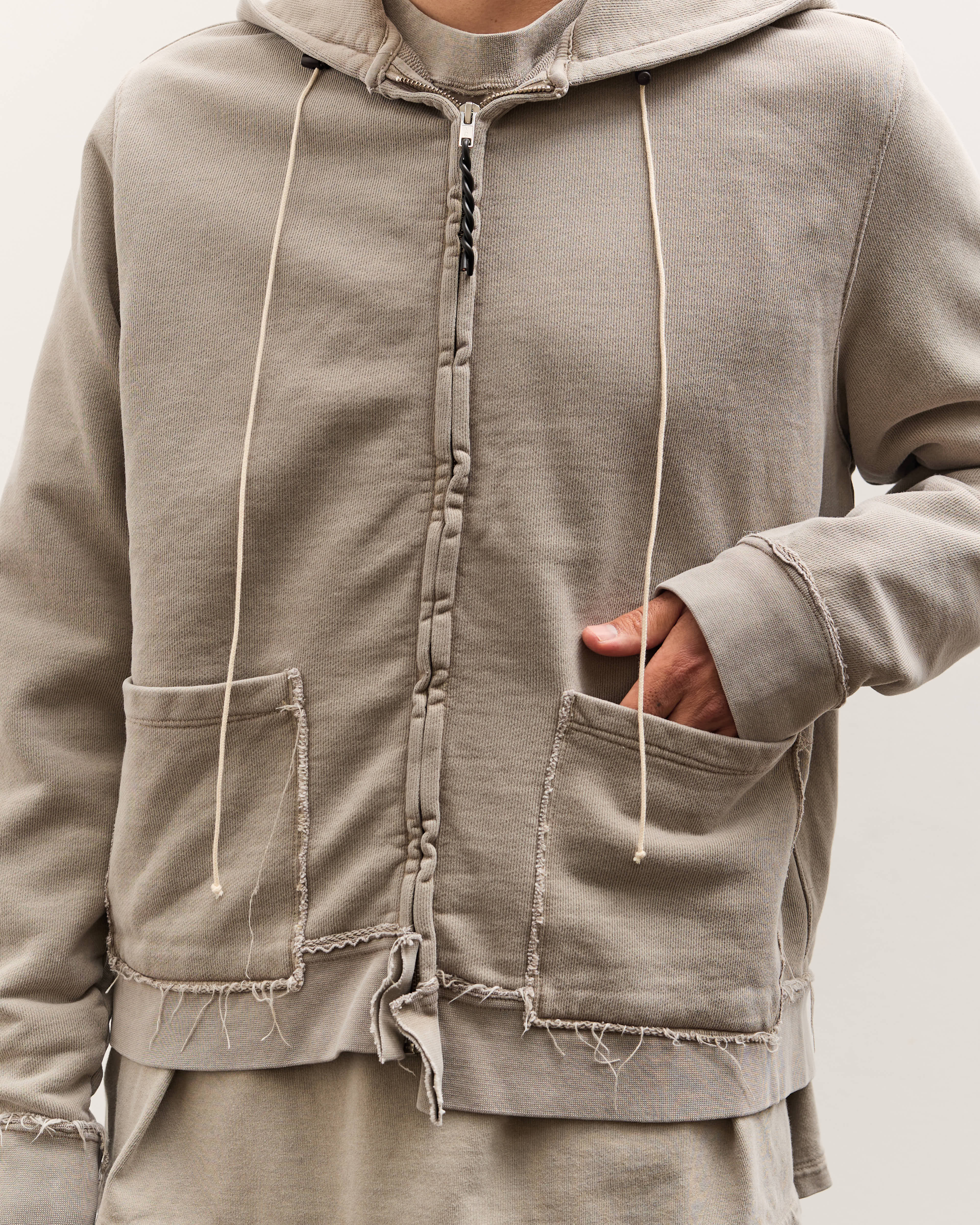 Camiel Fortgens Fitted Zip Hoodie Unisex, Taupe – Glasswing