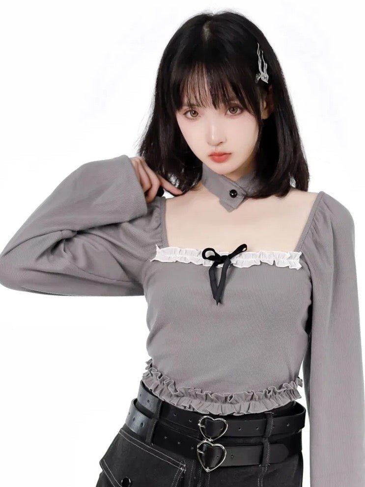 PinksaviorY2K ファー付 デニムセットアップ Y2K – 個性的な