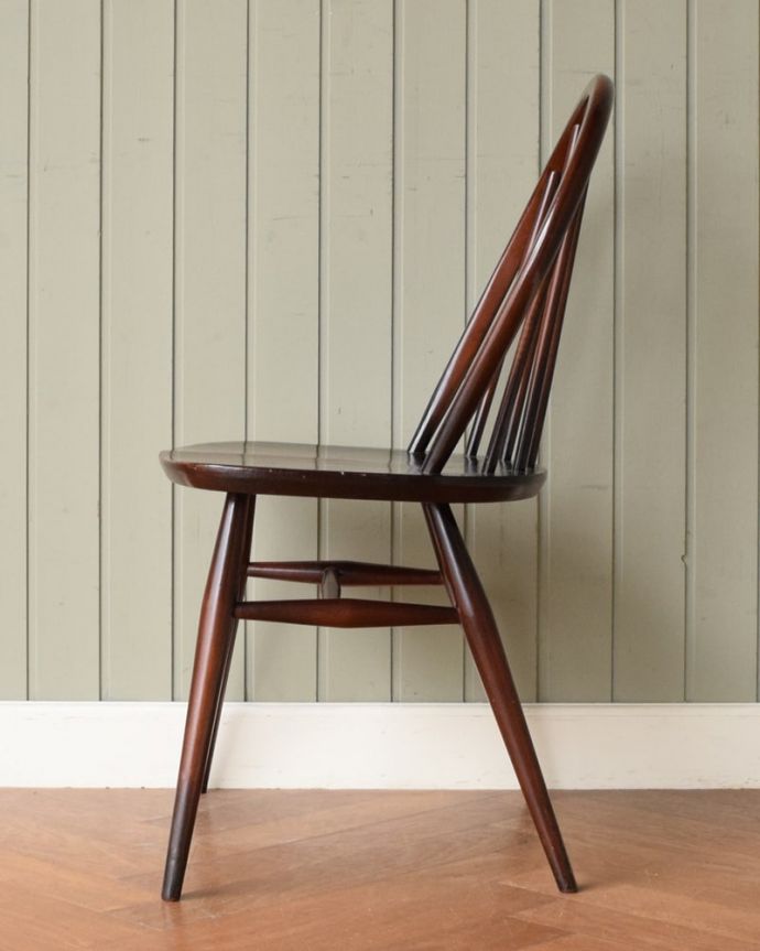 アーコールのフープバックチェア（6本・チョコアップル色・ハの字脚