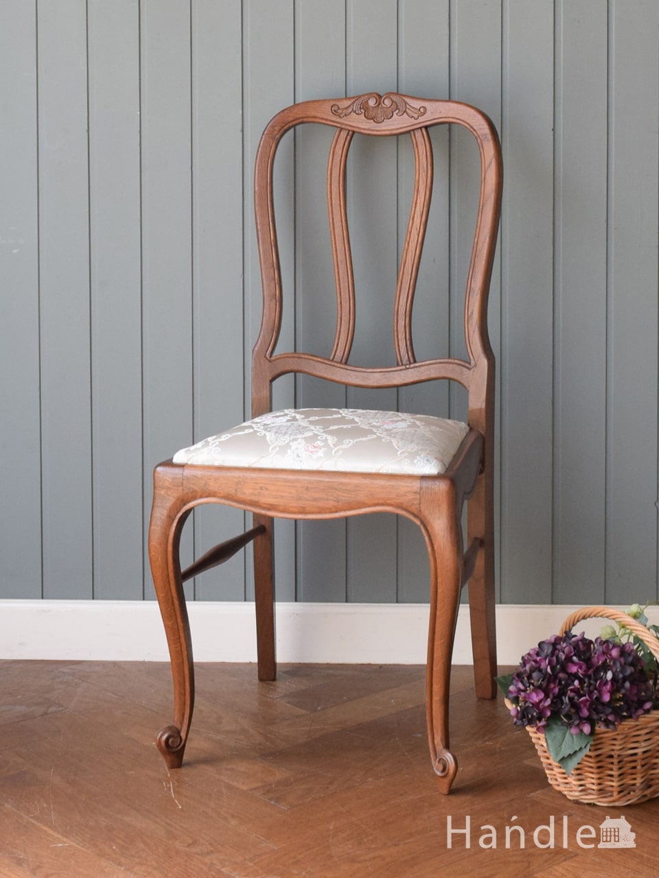アールヌーボーの雰囲気漂うフレンチチェア、アンティークのおしゃれな