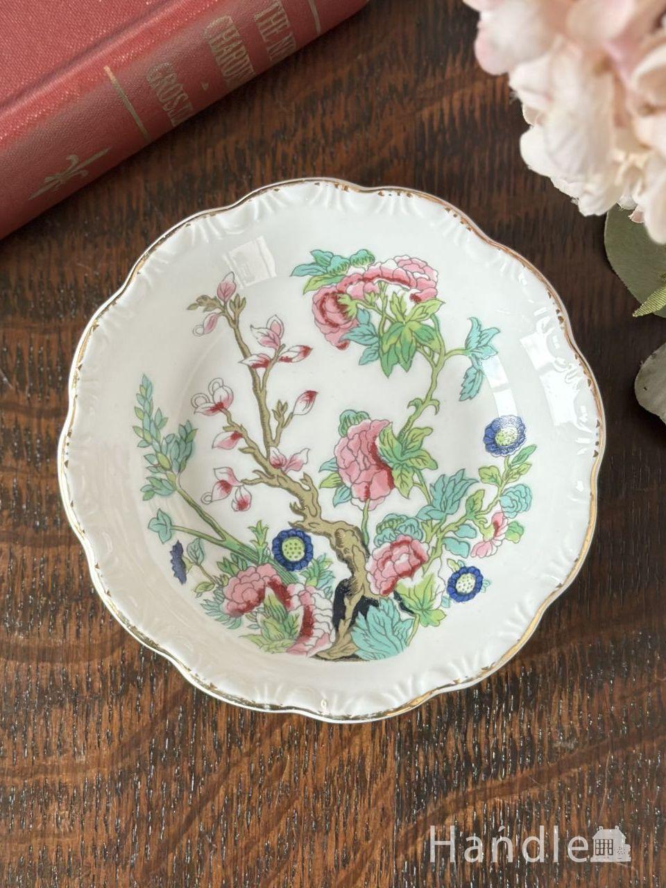 イギリスのアンティーク食器、ハマースレイ窯のすみれ柄のプレート