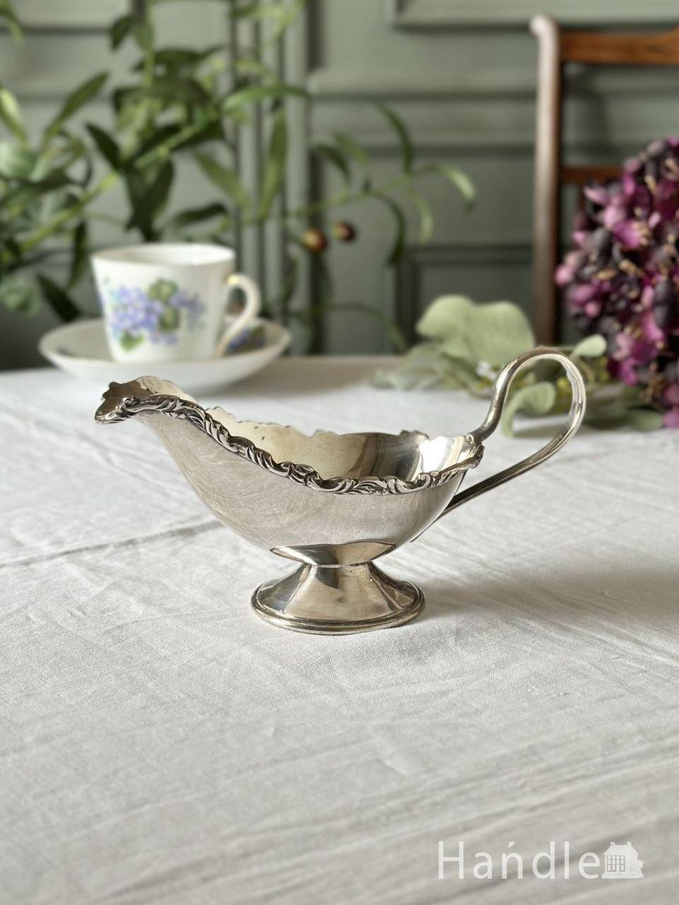 青い小鳥と、蝶が可愛いタスカンのアンティークシュガーポット（TUSCAN