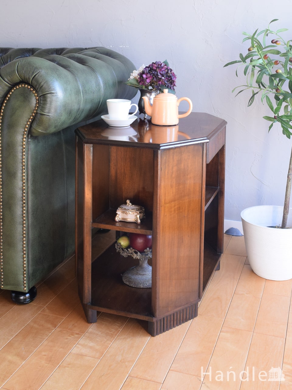 イギリスのアンティーク家具、伸張式コーヒーテーブル（バタフライ