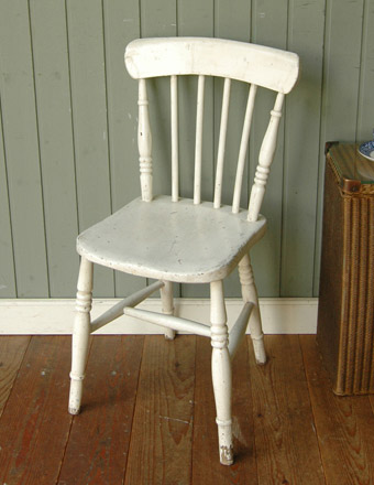 アンティーク キッチンチェア（白）(d-415)｜アンティークチェア・椅子