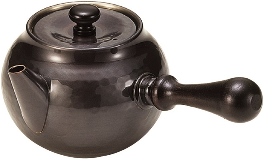 新光金属 純銅黒銅仕上げ 鎚目急須(横手)(黒銅): TORIYOSE | HANEDA