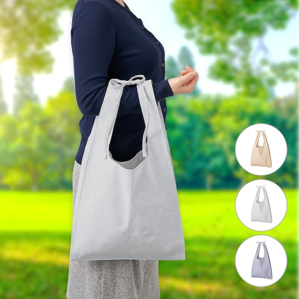 シャンブリック紐付マルシェバッグ【カラー選択可】 | 【販促グッズ