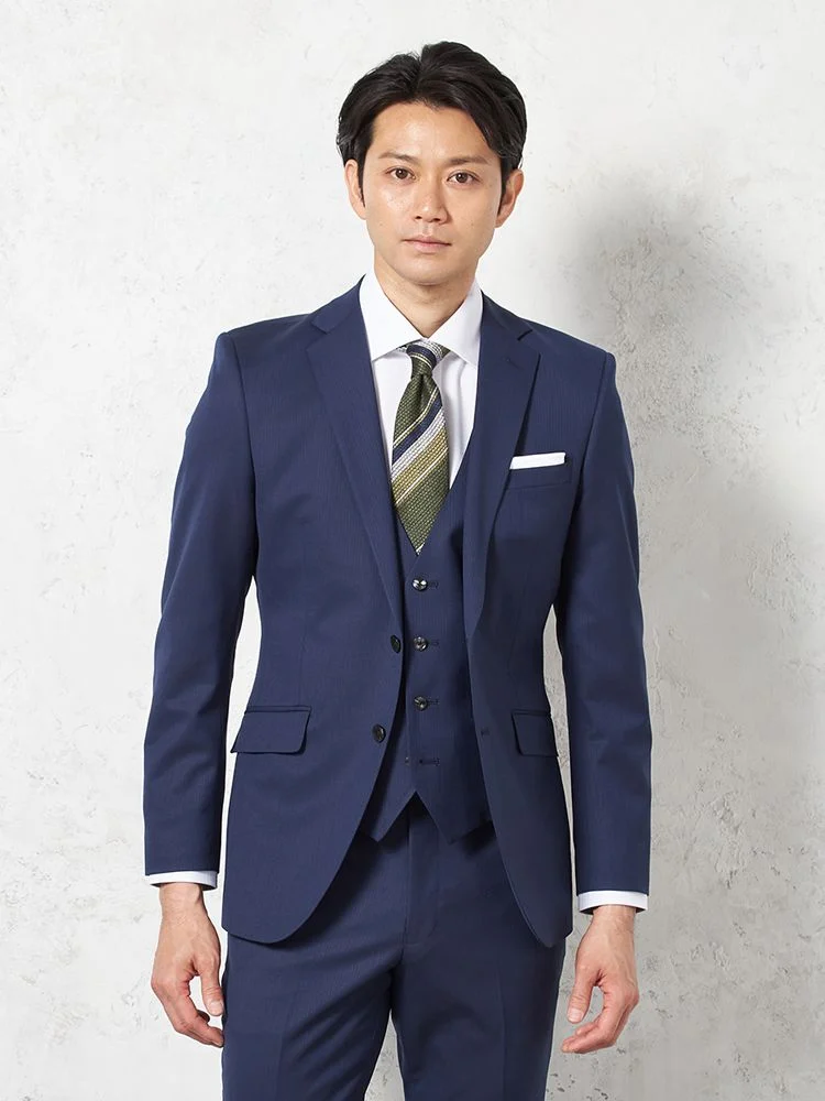 パンツウォッシャブル】スリーピーススーツ 2つボタン ビエラスティコ