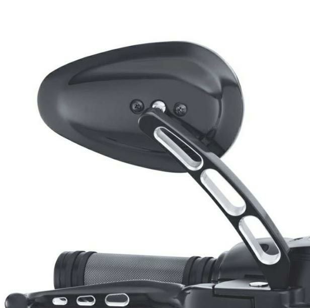 Willie G スカル・ティアドロップミラー (ブラック) 【スポーツスター