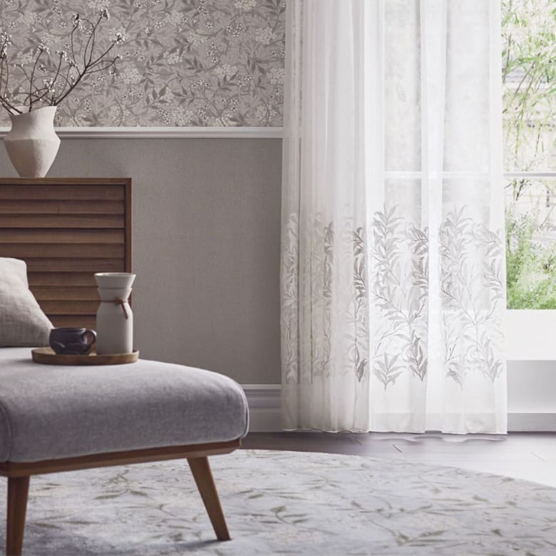 サンゲツ ウィローバウ 刺繍レース hino