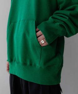 stein / シュタイン】OVERSIZED UNTWISTED YARN SWEAT HOOD LS - GREEN