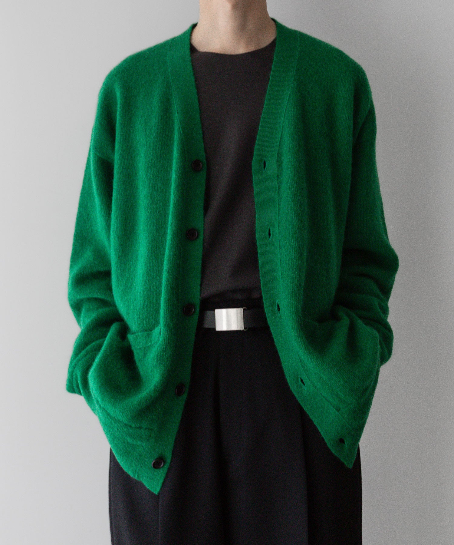 stein / シュタイン】EXTRA FINE KID MOHAIR CARDIGAN - GREEN | 公式