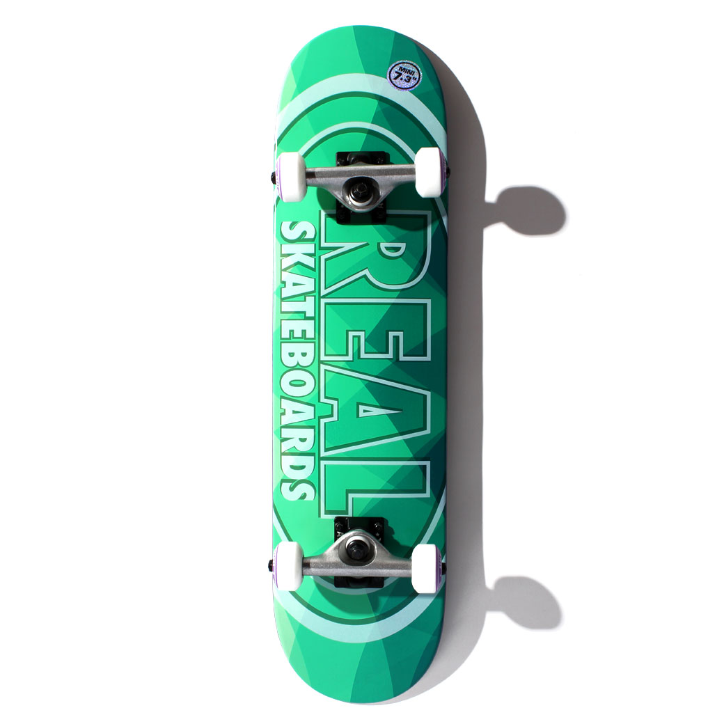 スケボー初心者におすすめ REAL コンプリートデッキ NEW LIGHT 7.38インチ