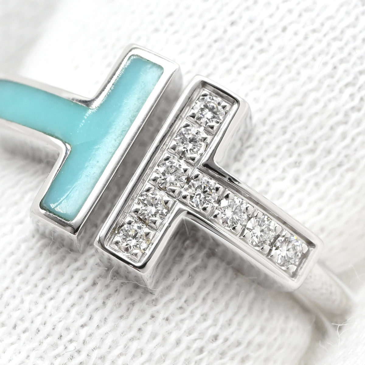 ティファニー Tiffany & Co ダイヤモンド ターコイズ ワイヤーリング