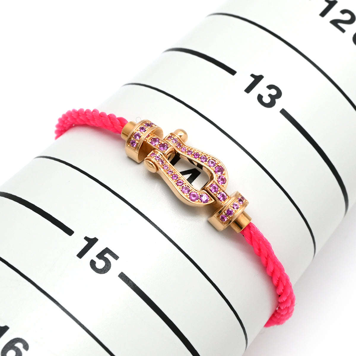 フレッド FRED フォース10 MM ピンクゴールド×ピンク #14 ブレスレット
