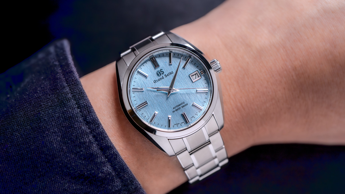 グランドセイコー SBGH349】アイスブルーダイアルの機械式モデルが