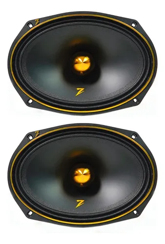 Kit Com 2 Par Alto Falante Zetta Audio 6x9 340wrms Evo 8 Ohm Preto