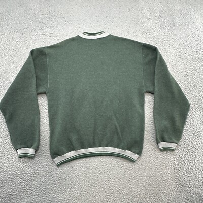 Vintage Jerzees Super Sweats Sweatshirt Med Green/Gray Crewneck