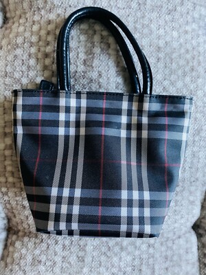 Rare Burberry London Women's Nova Check Tote Bag Black | eBay