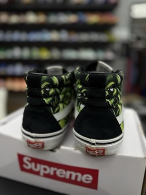 VANS Sk8-Hi x Supreme Glow-In-The-Dark Skull Pile 2018 High Tops