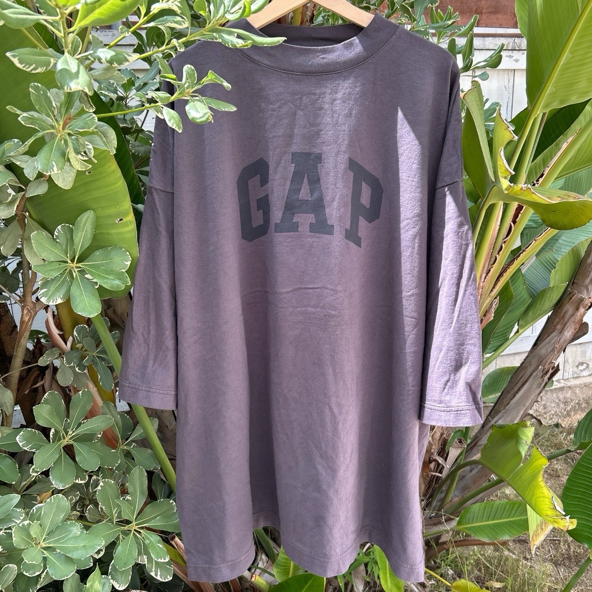 Yeezy Gap Dove 3/4 Sleeve Tee Gray Size L Fits 5XL Oversized